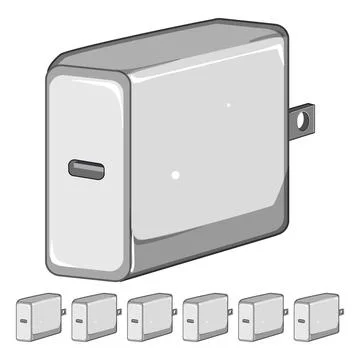 Electrical power adapter cartoon vector graphic Stock Illustration