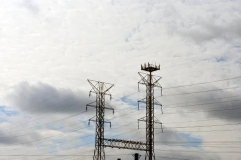 Electrical Power Cables Stock Photos