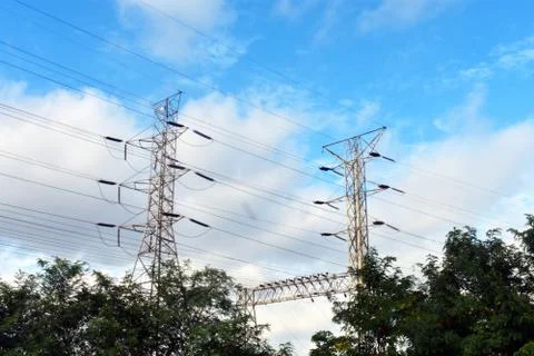 Electrical Power Cables Stock Photos