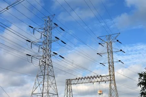 Electrical Power Cables Stock Photos