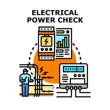 Electrical power check system concept vector illustration Stock Illustration
