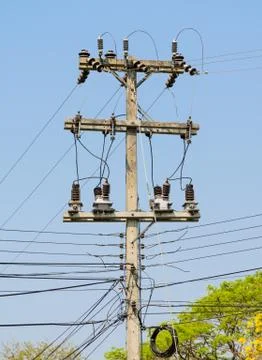 Electrical power distribution Stock Photos