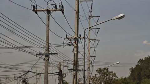 Electrical power distribution system Stock Photos