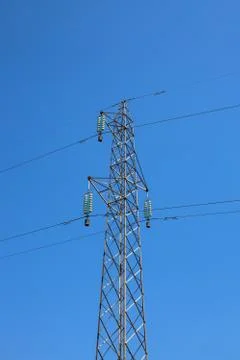 Electrical power line Stock Photos