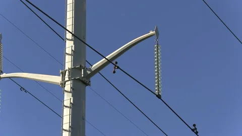 Electrical power lines and grid infrastructure Stock Footage 132611034