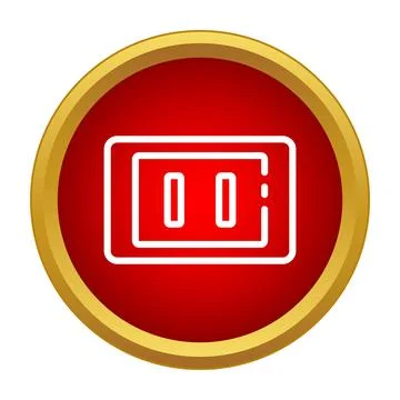 Electrical power outlet plug socket warning icon Ilustración de archivo