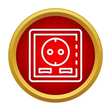 Electrical power outlet plug socket energy supply icon Stock Illustration