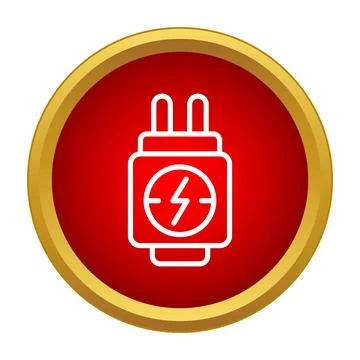 Electrical power plug charger icon illustration Stock Illustration