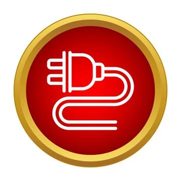 Electrical power plug connecting cable icon concept Stock Illustration
