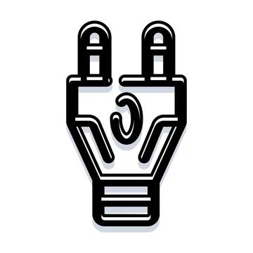 Electrical power plug connector providing energy concept Stock Illustration