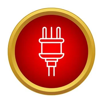 Electrical power plug icon connecting to energy source Stock Illustration