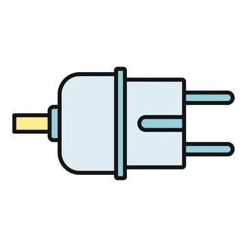 Electrical power plug icon connecting energy technology Stock Illustration