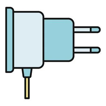 Electrical power plug wall charger adapter icon Stock Illustration