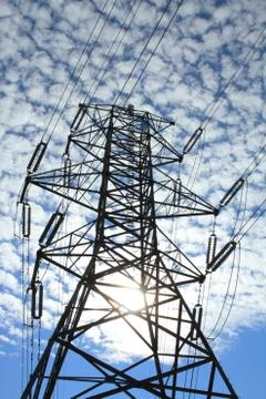 Electrical power pylon Stock Photos