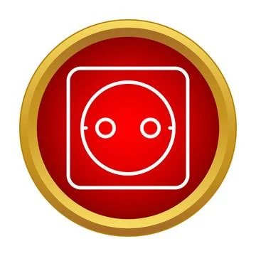Electrical power socket icon, drawing connections and energy Stock Illustration