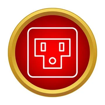 Electrical power socket icon providing energy for devices Stock Illustration