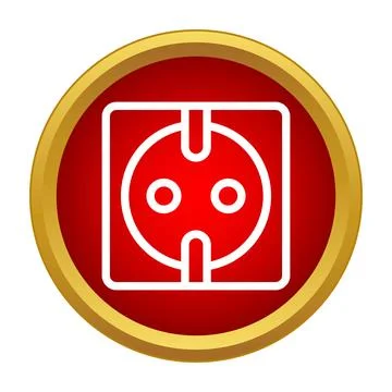 Electrical power socket icon providing energy connection Illustrazione stock