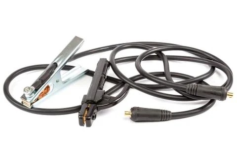 Electrical Power wire for the welding apparatus. Stock Photos