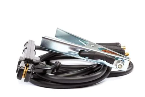Electrical Power wire for the welding machine. Stock Photos