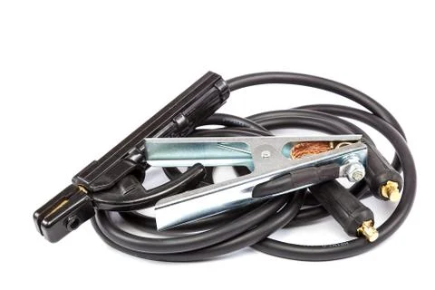 Electrical Power wire for the welding machine. Stock Photos