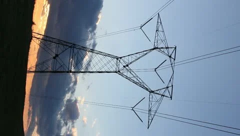 Electrical pylon vertical Stock Footage 11019804