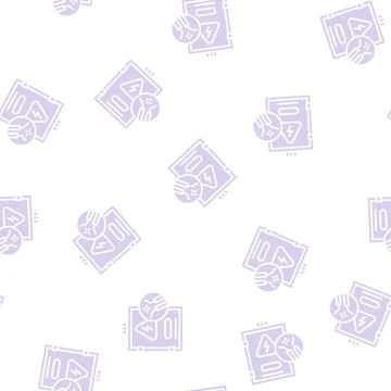 Electrical repair glyph seamless pattern Stock Illustration