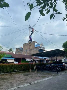 Electrical Repair 库存照片