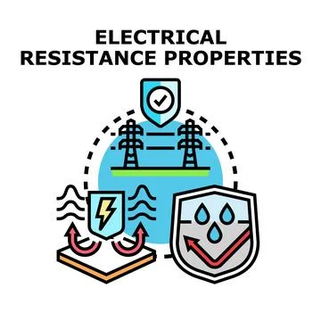 Electrical resistance properties concept and technology illustration Stock Illustration
