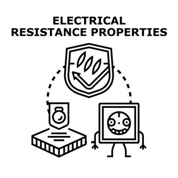 Electrical resistance properties concept and icon illustration Stock Illustration