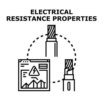 Electrical resistance properties concept and analysis Stock Illustration