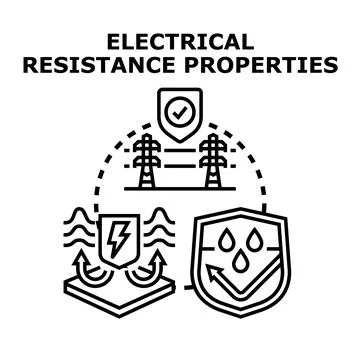 Electrical resistance properties concept and technology illustration Stock Illustration