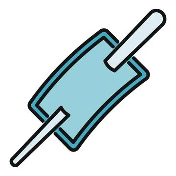 Electrical resistor component with connecting leads Stockillustratie