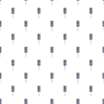 Electrical resistor pattern creating a seamless technology background イラスト素材