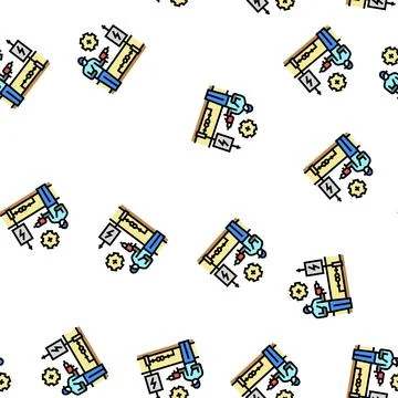 Electrical rewiring vector seamless pattern Stock Illustration