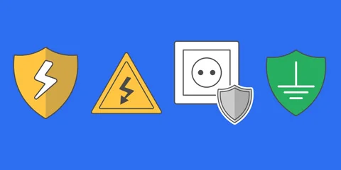 Electrical Safety Symbol Set Animation 스톡 동영상 346608948