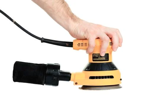 Electrical sander isolated on white background Foto stock