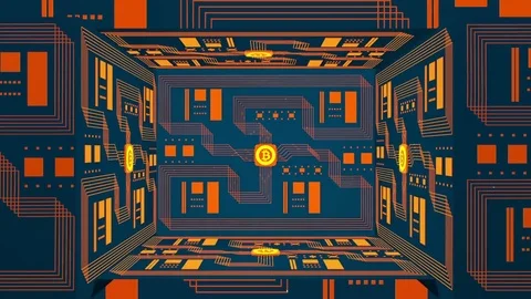 Electrical Scheme Bitcoin Stock Footage 78762086