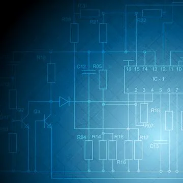 Electrical scheme tech vector background イラスト素材