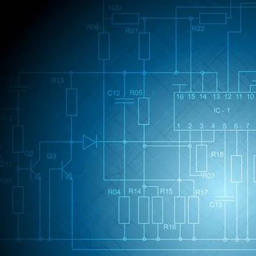 Electrical scheme tech vector background Abstract electrical scheme tech b... Stock Photos