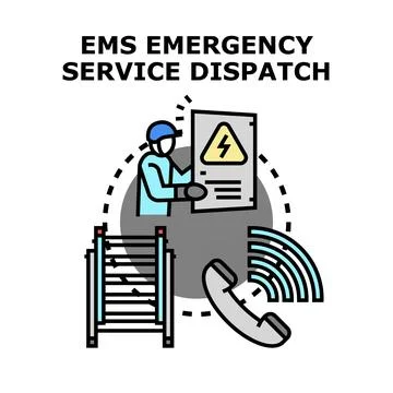 Electrical service dispatching for emergency repair work Stock Illustration