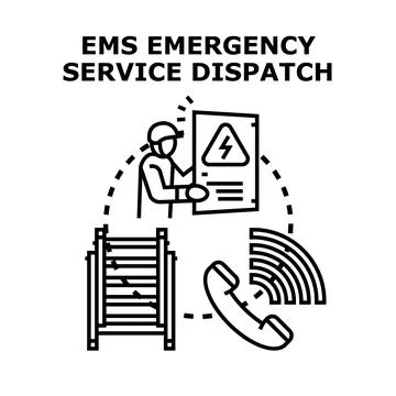 Electrical service dispatching for emergency repair work Stock Illustration