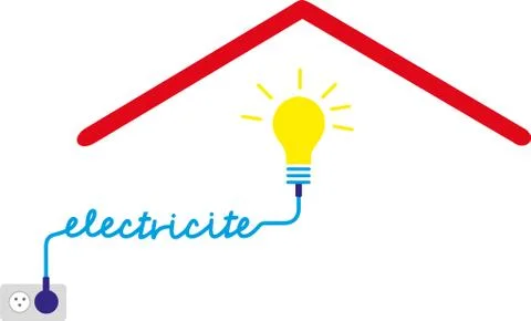 ELECTRICAL SERVICE IN THE HOME Stock Illustration