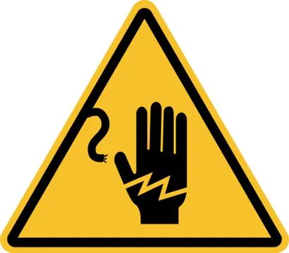 Electrical Shock Warning sign. Illustrazione stock