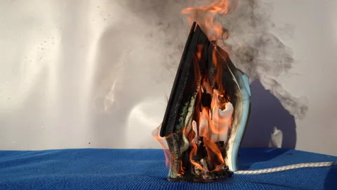 Electrical Short Circuit. Fire socket of electricity plug switch. Stock Footage 286378116