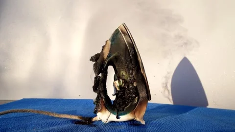 Electrical Short Circuit. Fire socket of electricity plug switch. Stock Footage 286426069