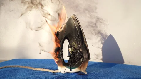 Electrical Short Circuit. Fire socket of electricity plug switch. Stock Footage 286427076