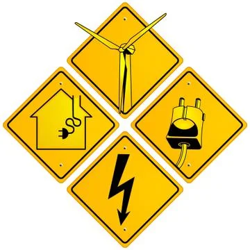 Electrical sign Illustrazione stock