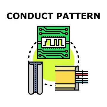 Electrical signals moving through circuits and cables Stock Illustration