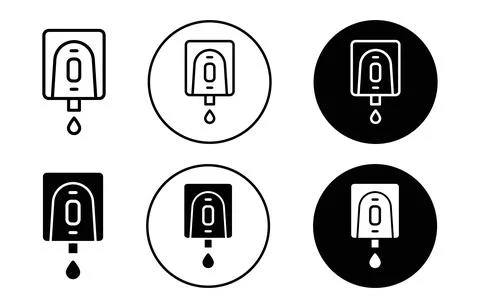 Electrical soap box icon collection of outline thin line symbol or sign Stock Illustration