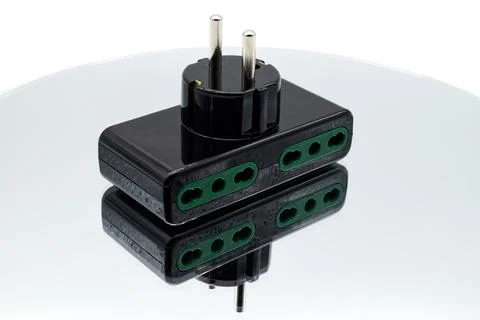 Electrical socket adaptor. Connecting devices to home power Stock Photos